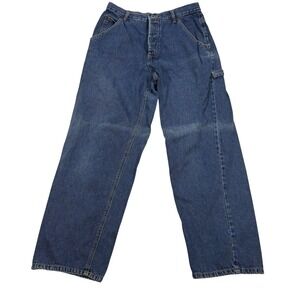 Vintage Arizona Jeans Sz  29x28‎ High Rise Carpenter Dungarees Y2K Skater FLAW